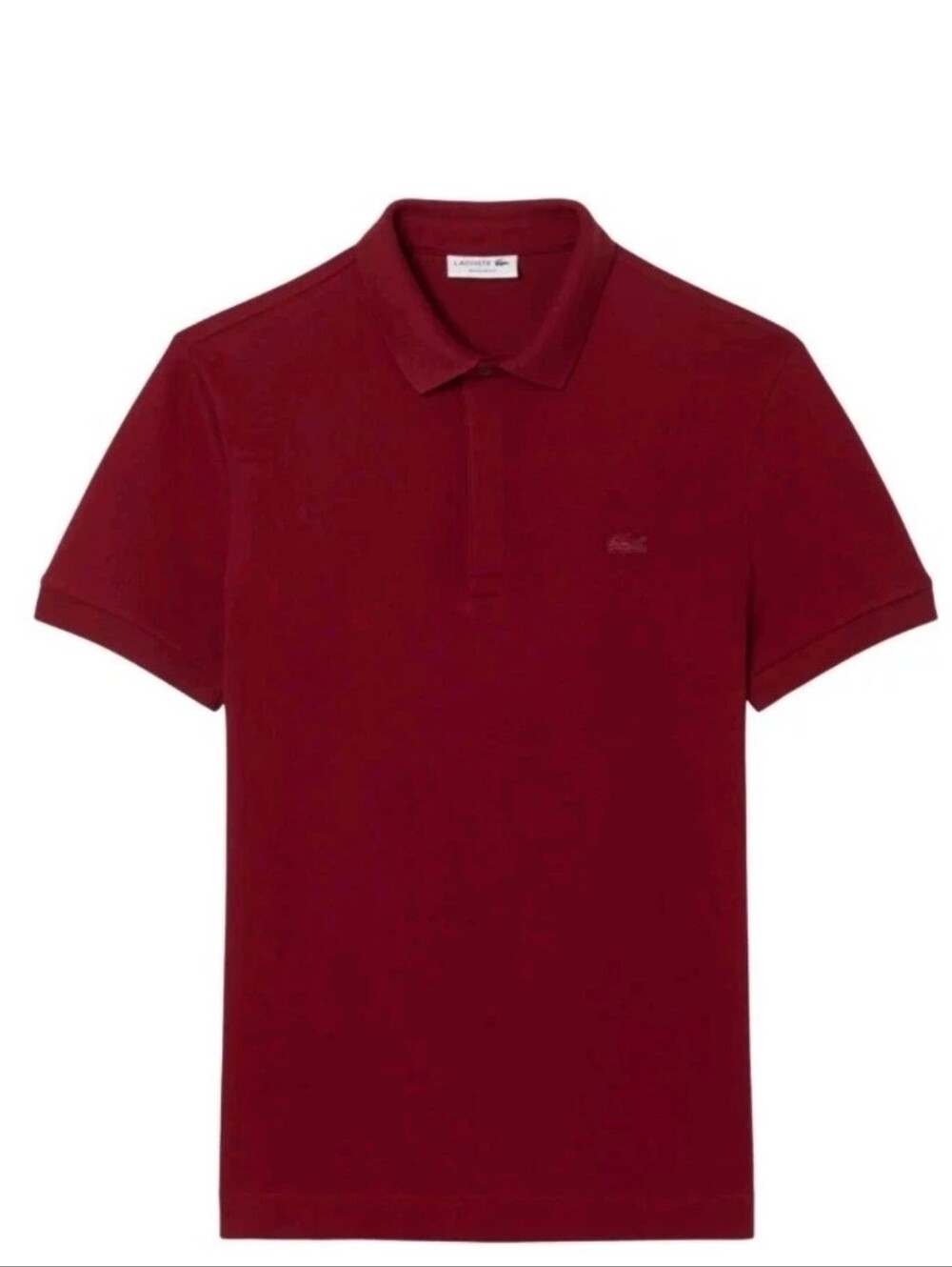 Lacoste Men’s Polo Shirt Regular Fit Original Bordeaux Maroon Red Paris Pique 3X